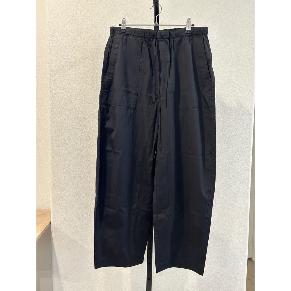 NWT Madewell Pull-On Barrel-Leg Utility Pants in Poplin Black Size M, $98 Retail